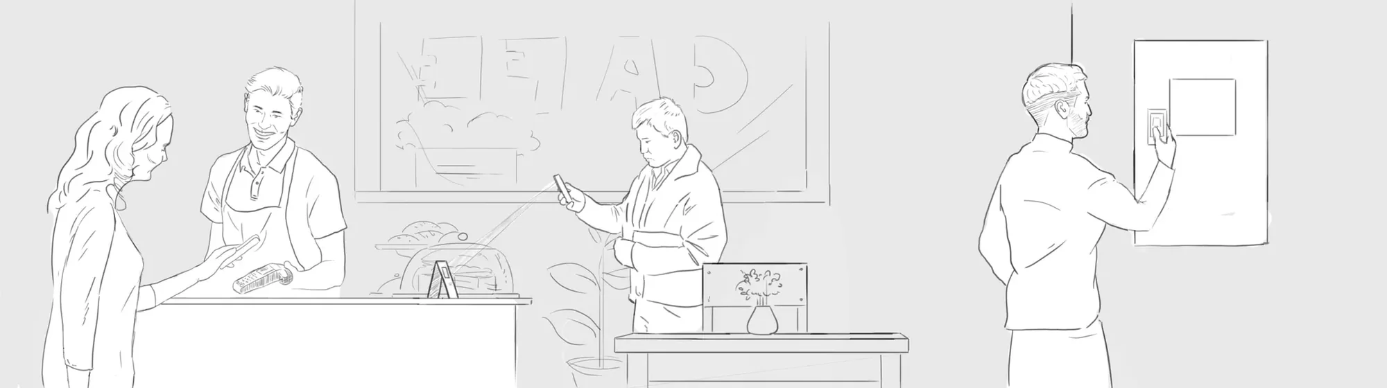 Illustration user interacting